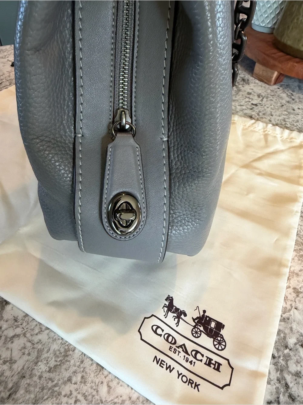 Coach Brooklyn Carryall 34 Leather Bag - Picture 10 of 11